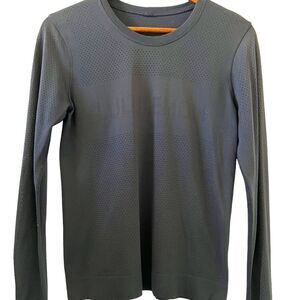 Lululemon Breeze By Long Sleeve Mesh Shirt In Black Size 6
